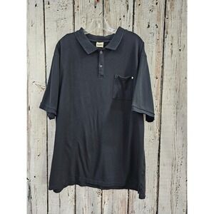 BALDWIN Men's XXL Pique‎ Cotton Black Short Sleeve Polo Shirt T-Shirt Tee Top